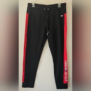Tommy Hilfiger Sport Black Joggers-Side Logo Stripe. Womens Large